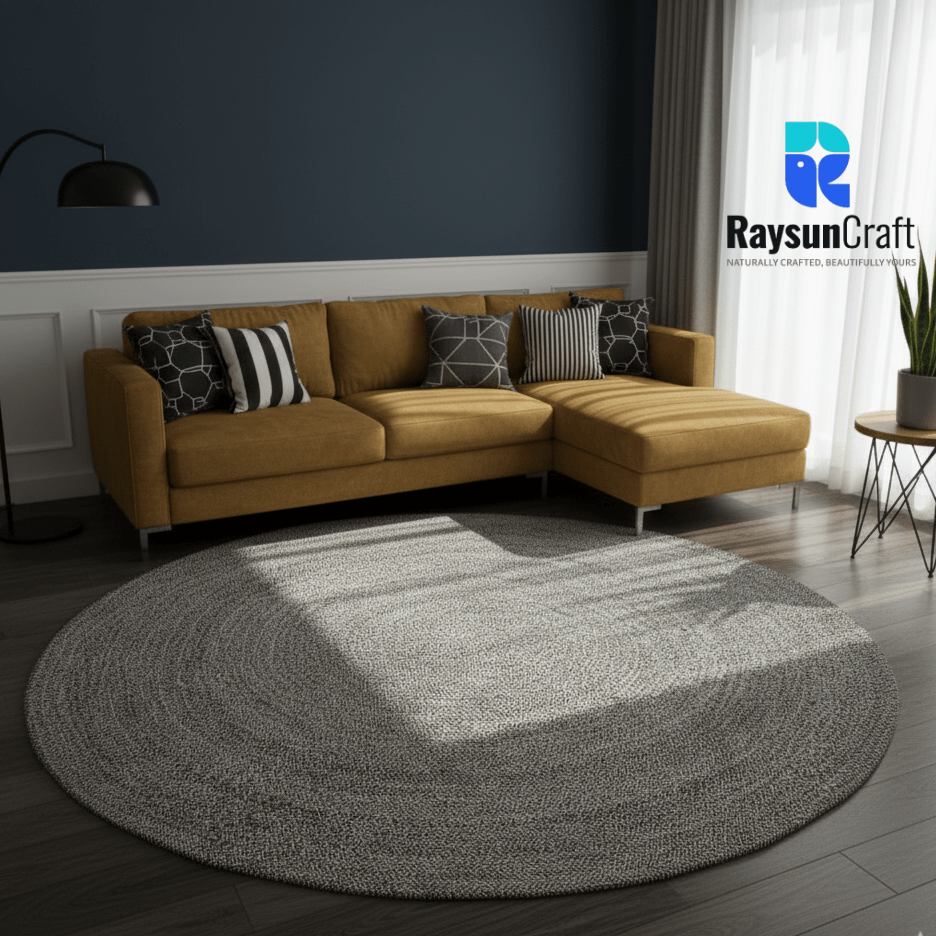 Round Jute Rugs for Living Room & Bedroom  | Code: RG-003