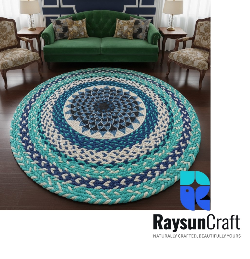 Round Jute Rugs for Living Room & Bedroom  | Code: RG-005