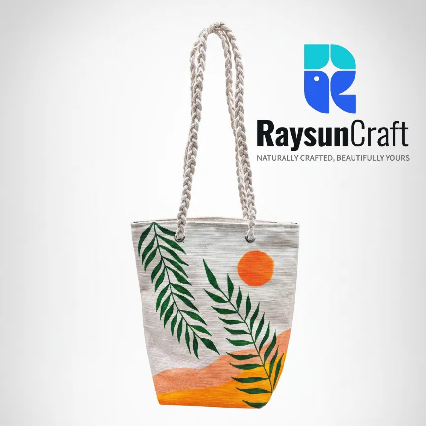 Hand Painted Tote Bag - Unique Design | Code: LB-067